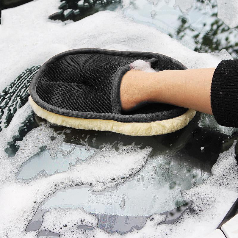 Car Wash Wool Gloves Velvet Thickening Plus Velvet Wool Velvet Cleaning Gloves