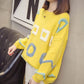 Autumn Winter  Women Fashion Sweater Casual Knitting Sweater Round Neck Pullovers Loose Casual Long Sleeve Sweater