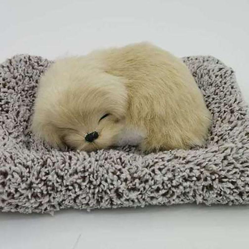 Cute Stuffed Simulation Animal Doll Sleeping Dogs Toy Sounding Toys Lovely Kids Soft Plush Birthday Gifts