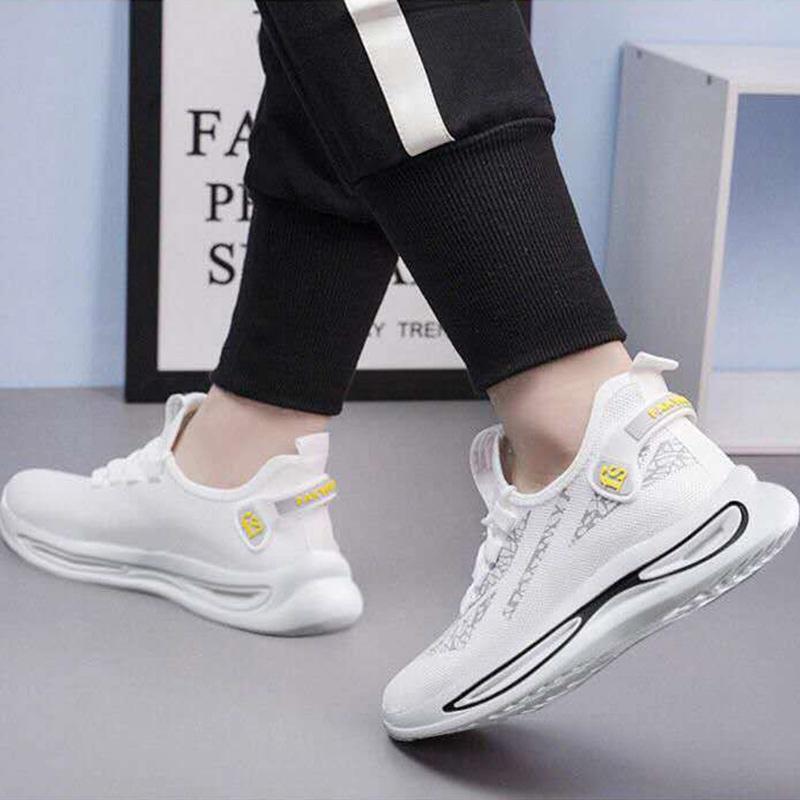 Men's Spring and Summer Breathable Deodorant Leisure Sports Running Shoes Trend All-match Flying Mesh Shoes