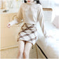 Pofulove Girly Winter Lace O Neck Warm Knitwear Skin-friendly High Elasticity Women Pullover Sweater