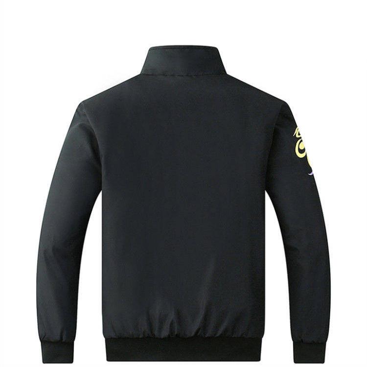 Autumn Men Jacket Coat Stand Collar Casual Sportwear Solid Zipper Outwear Bomber Jacket Male Coats