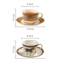High-end Coffee Cup Mascot European Bone China Home Coffee Cup and Saucer Set British Afternoon Tea Cup Luxury Gift