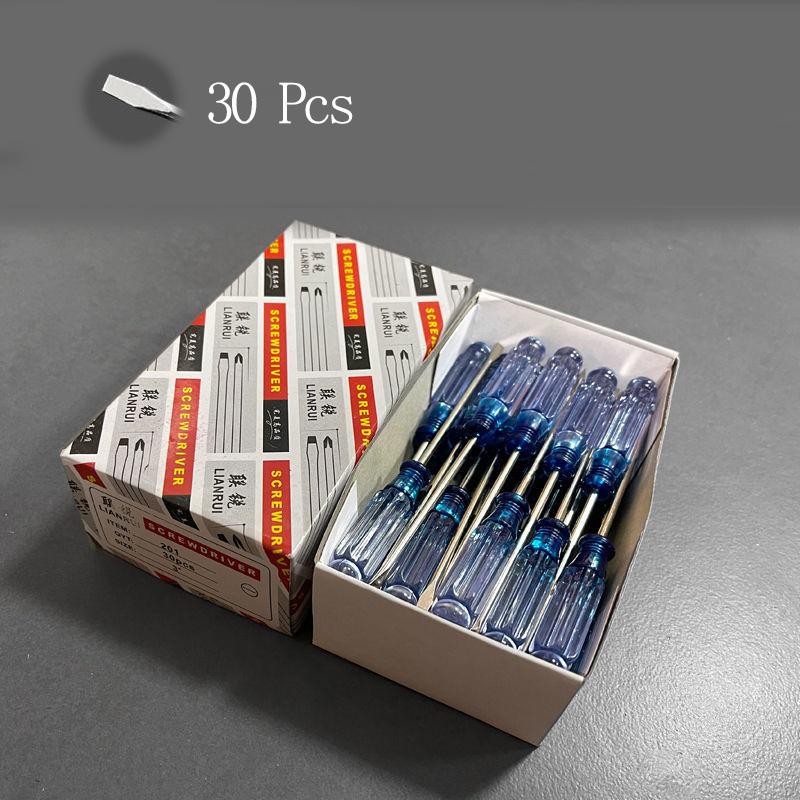 1/2/5/30pcs Household Magnetic Screwdriver Insulated Crystal Handle Toy Machine Removal ToolA