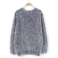 New Women's Sweater Loose Mohair Round Neck Pullover Bottoming Sweater Sweater Women's Head