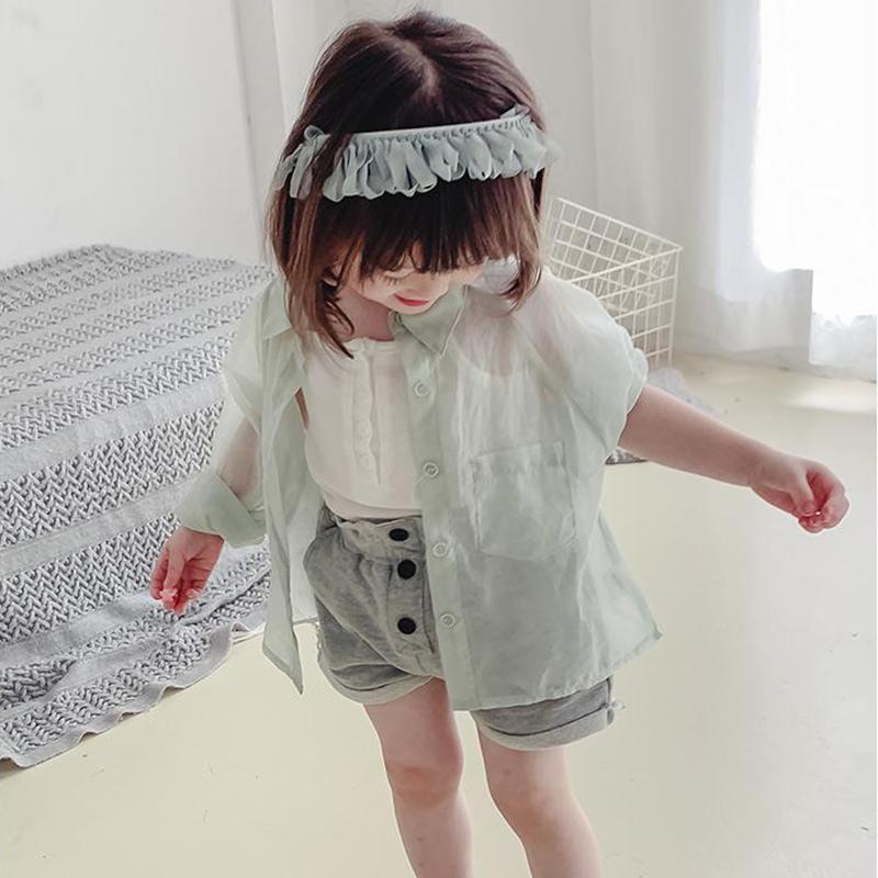 Children's Thin Sunscreen Clothing Summer Cardigan Coat Boy's and Girl's Sunscreen Clothing Breathable Air Conditioning Shirt