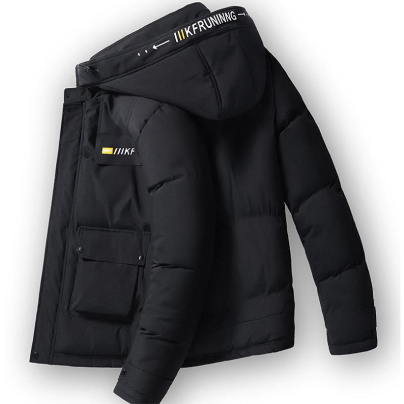 Men's Cotton Jacket Winter Trend Thickening Plus Velvet Padded Jacket Korean Loose Cotton Jacket Men