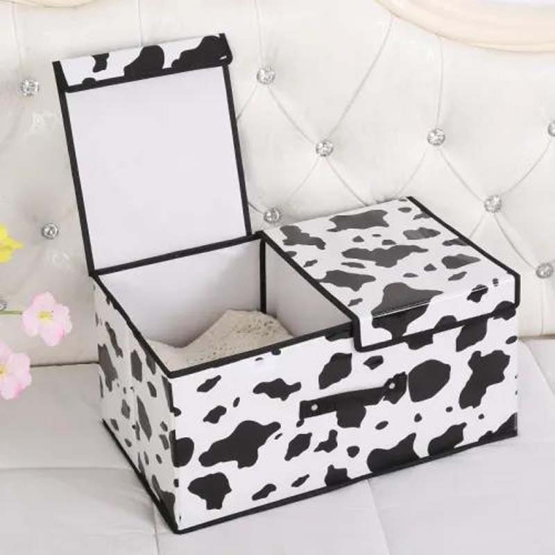 Cloth Storage Box Double Cover Storage Box Foldable Underwear Socks Book Storage Box