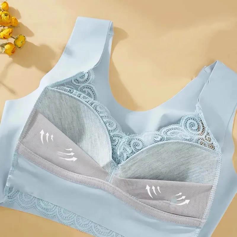Women's Thin Section Gathers Large Size To Receive Auxiliary Breasts To Prevent Sagging Adjustment Type Bra Full Cup No Steel Ring Bra