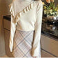 Loose Half Turtleneck Sweater Women Long-sleeved Ruffle Knitted Bottoming Sweater