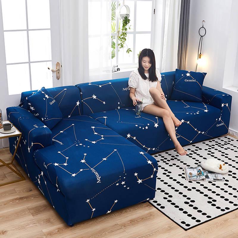 Solid Color Elastic Universal Slipcover All-inclusive Anti-slip Sofa Covers Towel for Dining Room 1/2/3/4 Seater Stretch Sofa Covers