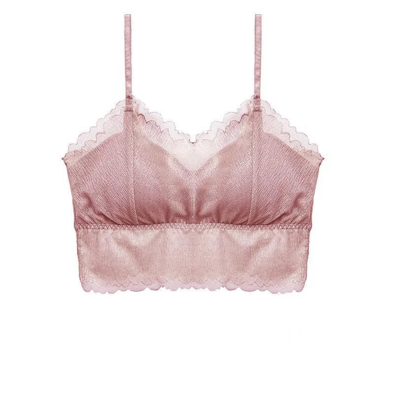 Sexy Lace Anti-glare Beauty Back Wrap Chest Tube Top Chest Pad Detachable Suspenders Girl Vest-style Underwear Bra
