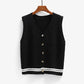 Twist Knitted Vest Women's V-neck Cardigan Spring and Autumn Korean Loose Thick Wool Vest Sleeveless Sweater Jacket