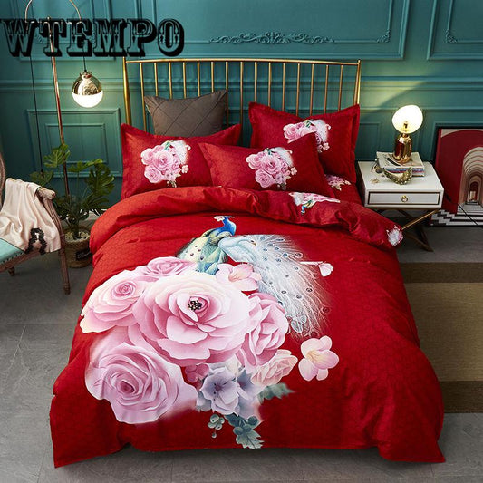 Cotton Bedding Sets Home Textile Bed Set Bedclothes with Bed Sheet Comforter Set Pillow Case