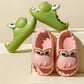 Children's Slippers Summer Boy Cartoon Dinosaur Thick Bottom Soft Bottom Non-slip Indoor Household Baby Children Parent-child Sandals and Slippers