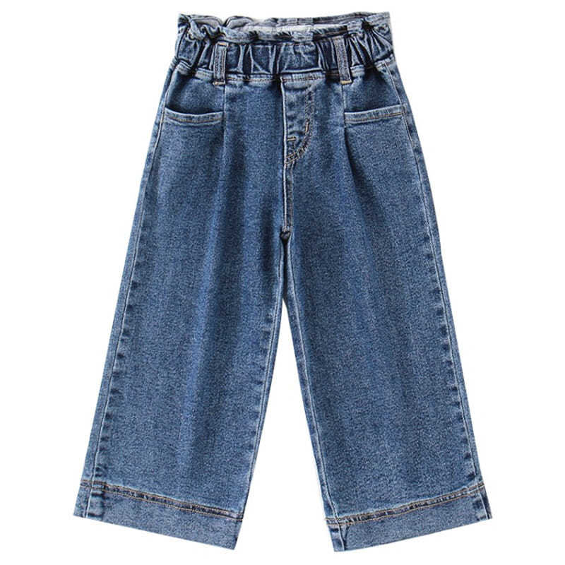 Children's Pants Summer Girls Korean Style Casual Wide Leg Pants Denim Waist Baby Anti-mosquito Casual Pants