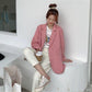 Casual Mid-length Loose Thin Blazer Women All-match Chiffon Suit Jacket Ladies Loose Casual Jacket Temperament Blazer