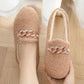 Autumn and Winter Plus Velvet To Keep Warm Korean Version of One-step Women's Winter Wear All-match Plush Cotton Shoes