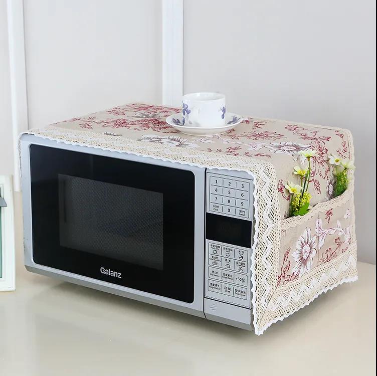 Microwave Dust Cover Household Breathable Dustproof Microwave Protective Cover Home Fabric