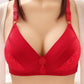 Large Size Thin No Steel Ring Lace Bra Anti-lighting Gathering Comfortable and Breathable Middle-aged and Elderly Mother's Underwear