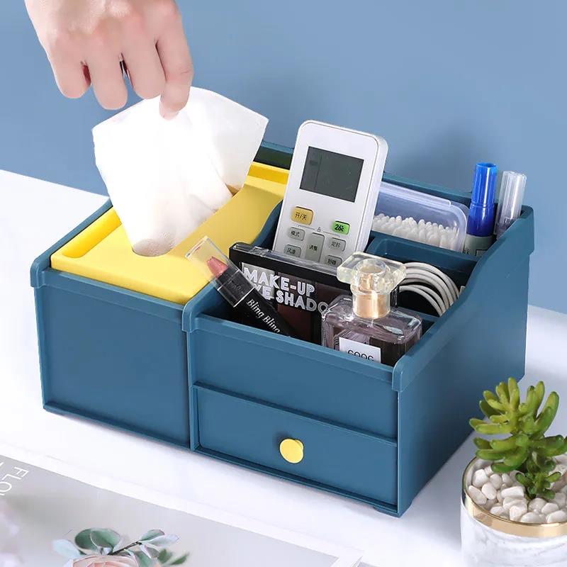 Multifunctional Paper Box Home Living Room Desktop Storage Box Bathroom Tissue Box Bedroom Office Paper Box