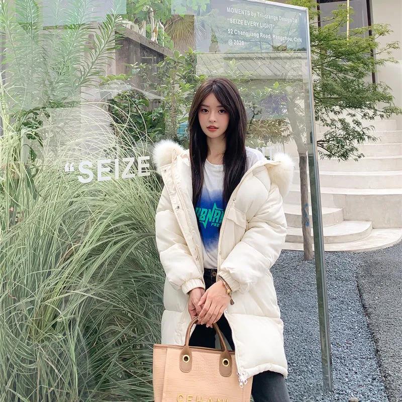 Plus Size Down Padded Jacket Women's Mid-length Korean Style Cotton-padded Jacket Loose Padded Jacket Padded Jacket