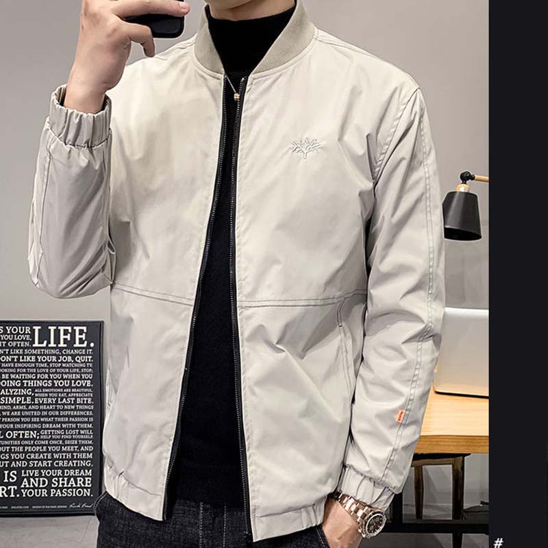 Jacket Men's Jacket 2021 Spring and Autumn New Jacket Embroidery Print Leisure Jacket