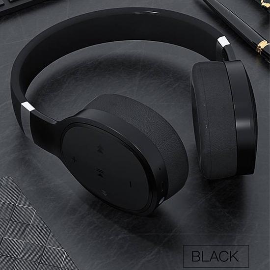 Wireless Headset Bluetooth 5.0 Stereo Foldable Headphones Built-in Mic Soft Protein Padding Flexible