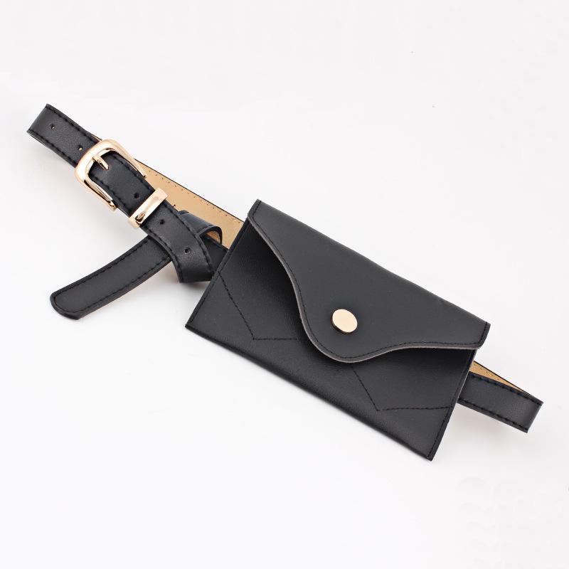Fashion women leather waist bag mini mobile phone bag big waist belt belt pu belt