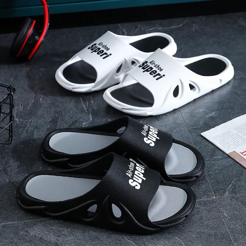 Men's Summer Slippers Outside Wear Bathroom Non-slip Thick Bottom Wear-resistant Slippers