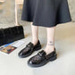 Women's British Style Leather Shoes Summer Thin Breathable Mesh Women's Single Shoes One-step Loafers