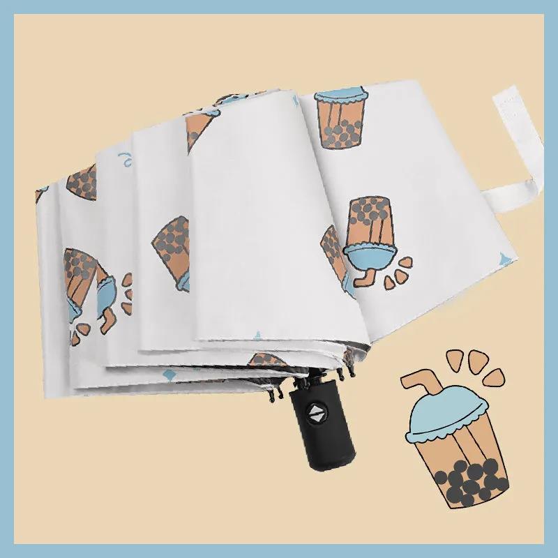 Fully Automatic Sunny Umbrella Dual-use Female Sun Umbrella Sunscreen Anti-ultraviolet Sunshade Folding Student High Value