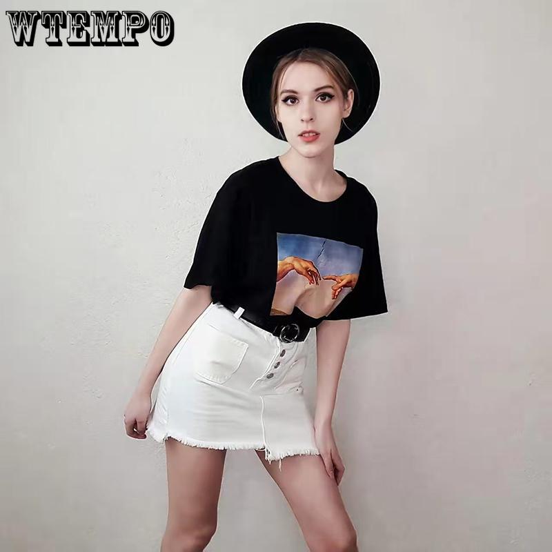 Denim Cotton Cloth Women Sexy Tight A-line High Waist Hip Short Skirt Button Pocket Asymmetric