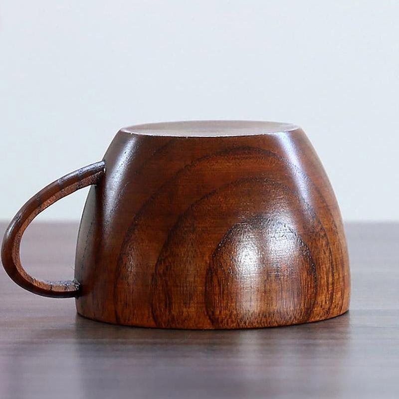 Portable Wooden Tea Coffee Juice Milk Water Cup Bar Kitchen Drinking Mug