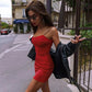 Chain Sling Dress Female Self-cultivation Was Thin Temperament Nightclub Wind Bag Hip Skirt Pure Color