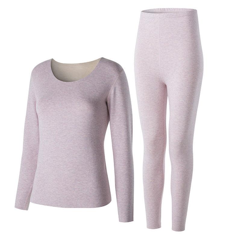 De Velvet Silk Thermal Underwear Ladies Inner Wear Constant Temperature Self-heating Plus Velvet Thick Autumn Clothes Long Pants Suit