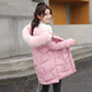 Cotton-padded Jacket Female Students Korean Version of Loose Cotton-padded Jacket Women's Medium Long Coat Ins Winter Women's Fashion