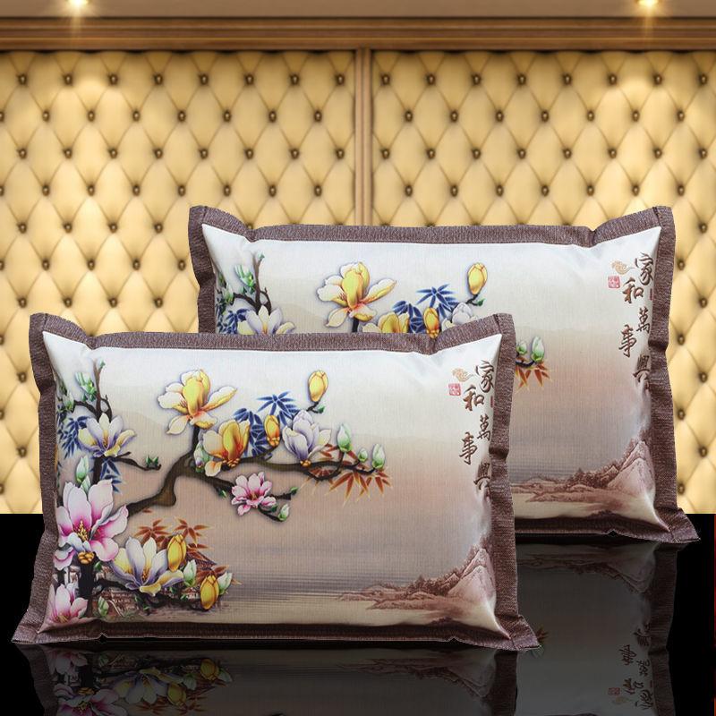 Summer Ice Silk Mat Pillowcase with Encryption Thickening Double-sided Usable Rattan Pillowcase