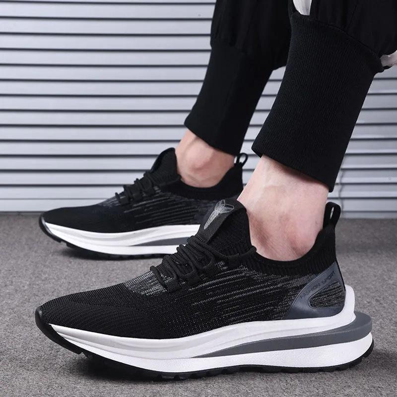 Spring Men's Shoes Trend All-match Casual Running Shoes Soft Sole Breathable Lightweight Shock-absorbing Sports Sneakers