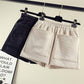 Fashion Sashes Women Woolen Bootcut Short Pants Wide Leg Shorts Solid Warm High Waist Wool Shorts