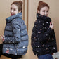 Women's Winter Short Padded Coat Autumn and Winter Thickening All-match Printed Padded Coat Warm Parka Jacket