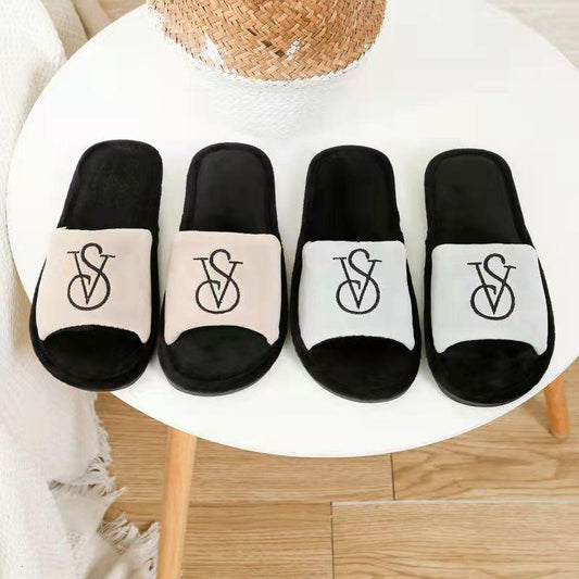 Couple Home Floor Cotton Slippers Home Non-slip Fur Slippers Ladies XL Slippers
