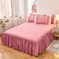 Skin-friendly Bed Skirt Three-piece Bedding Bed Skirt-style Bedspread Sheets Non-slip and Dust-proof Bed Sheet Protective Cover