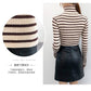 High Neck Women's Sweater Autumn Winter Striped Slim Fit Tight Sexy Long-sleeved Knitted Sweater