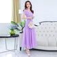Temperament Was Thin Dress Female Big Chiffon Beach Skirt Large Size Mid-length Dancing Long Skirt Temperament Elegant Long Skirt