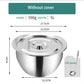 Extra-thick Stainless Steel Oil Basin with Lid Large Soup Basin with Seasoning Round Lard Egg Beater