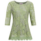 Lace Shirt Top Women's Three-quarter Sleeves Summer Hollow Large Size Medium and Long Short Sleeves