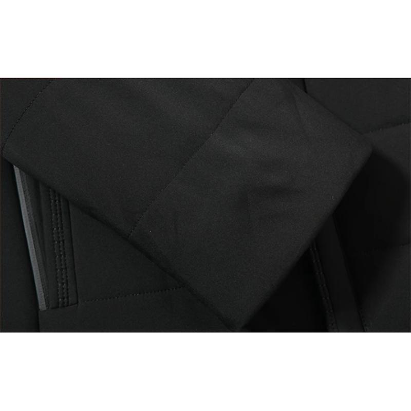 Men's Winter Plus Velvet Cotton-padded Jacket Mid-length Thick Coat Outerwear Stand-up Collar Jacket Middle-aged Windproof Casual Warm Jacket Coats