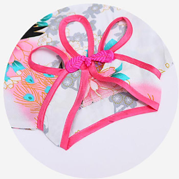 Children Dress Children's Tang Suit Girls Summer Thin Dress Cheongsam Printed Floral Cheongsam Chinese Style Sleeveless Dress