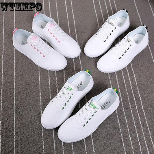Summer Running Shoes Women's  Flat Shoes Casual Shoes Soft Bottom Pu Leahter Shoes White